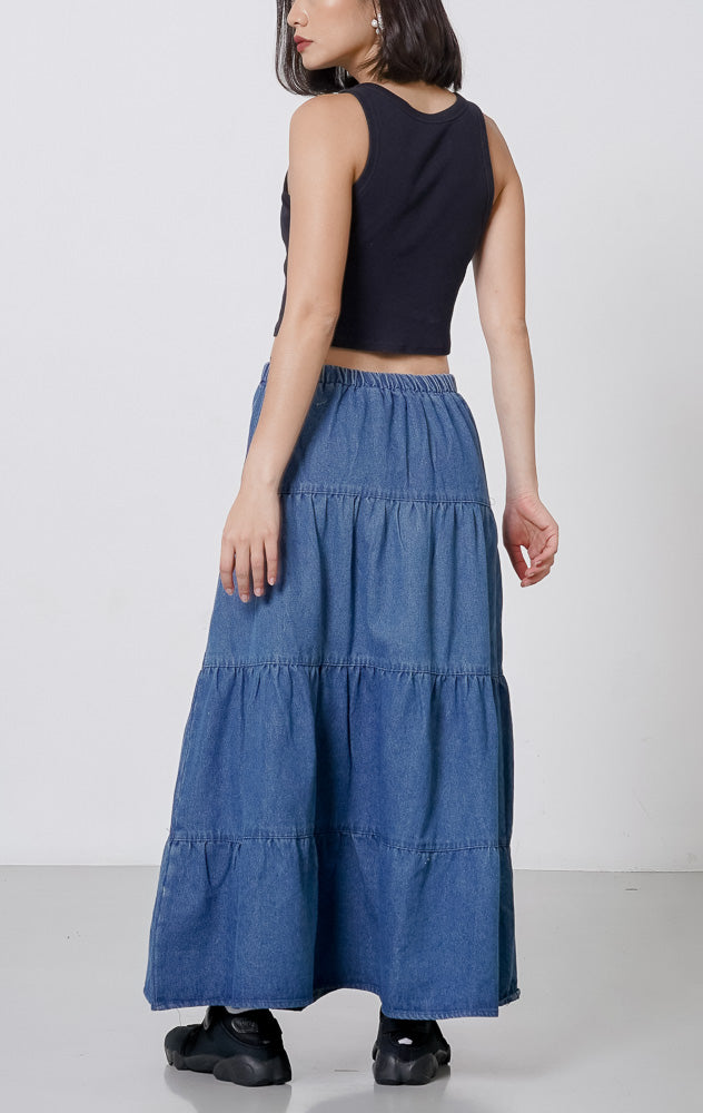 Kinsley Skirt Dark Denim