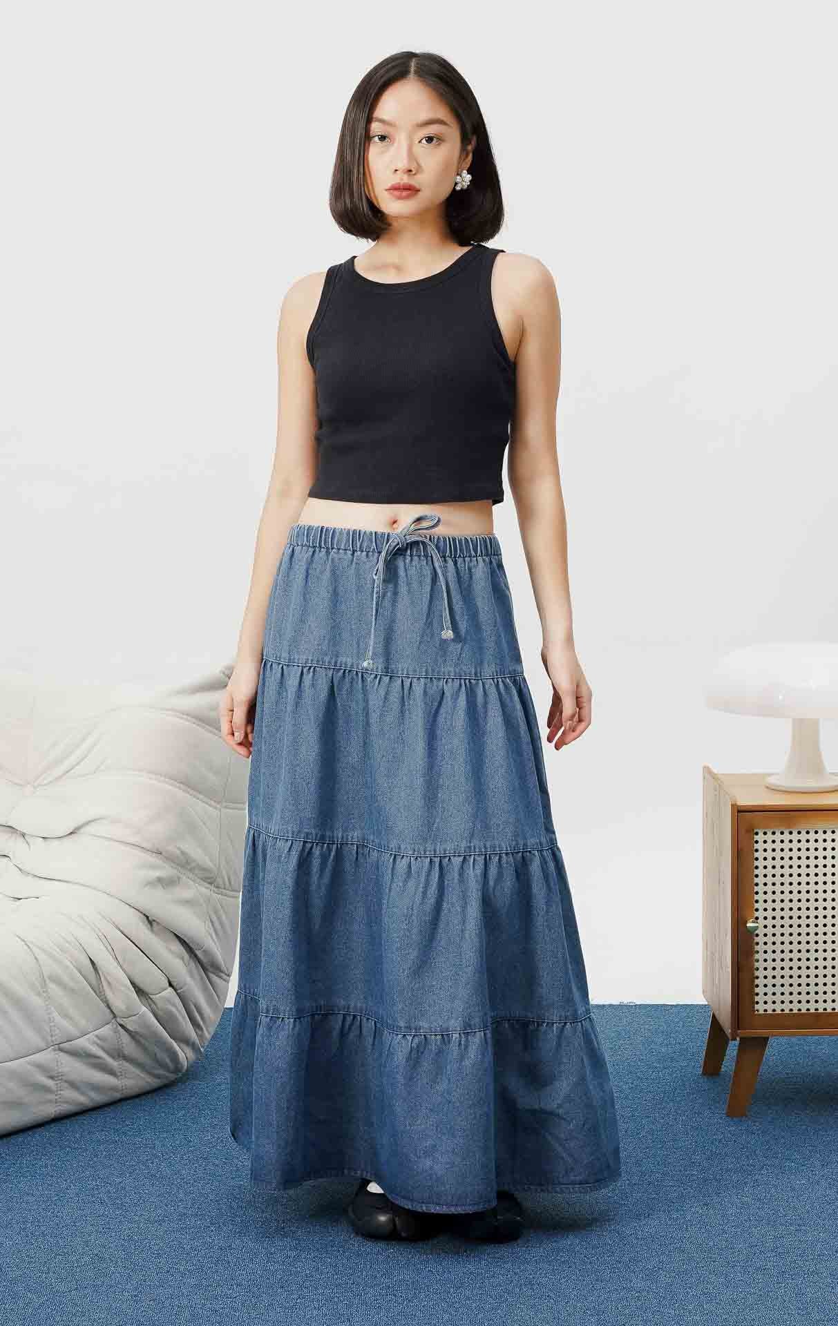 Kinsley Skirt Dark Denim