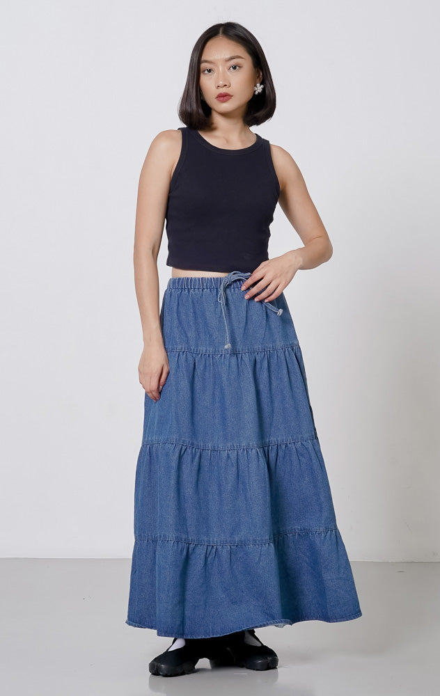 Kinsley Skirt Dark Denim