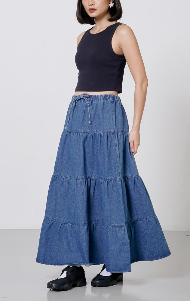 Kinsley Skirt Dark Denim
