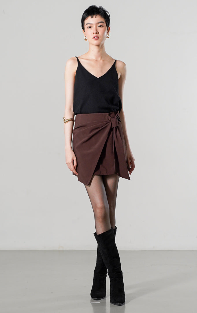 Saige Skort Dark Brown