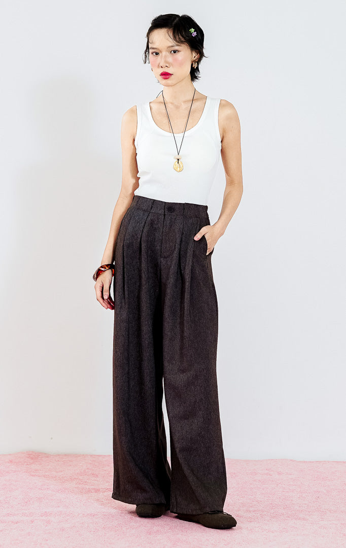 Ramona Pants Dark Brown