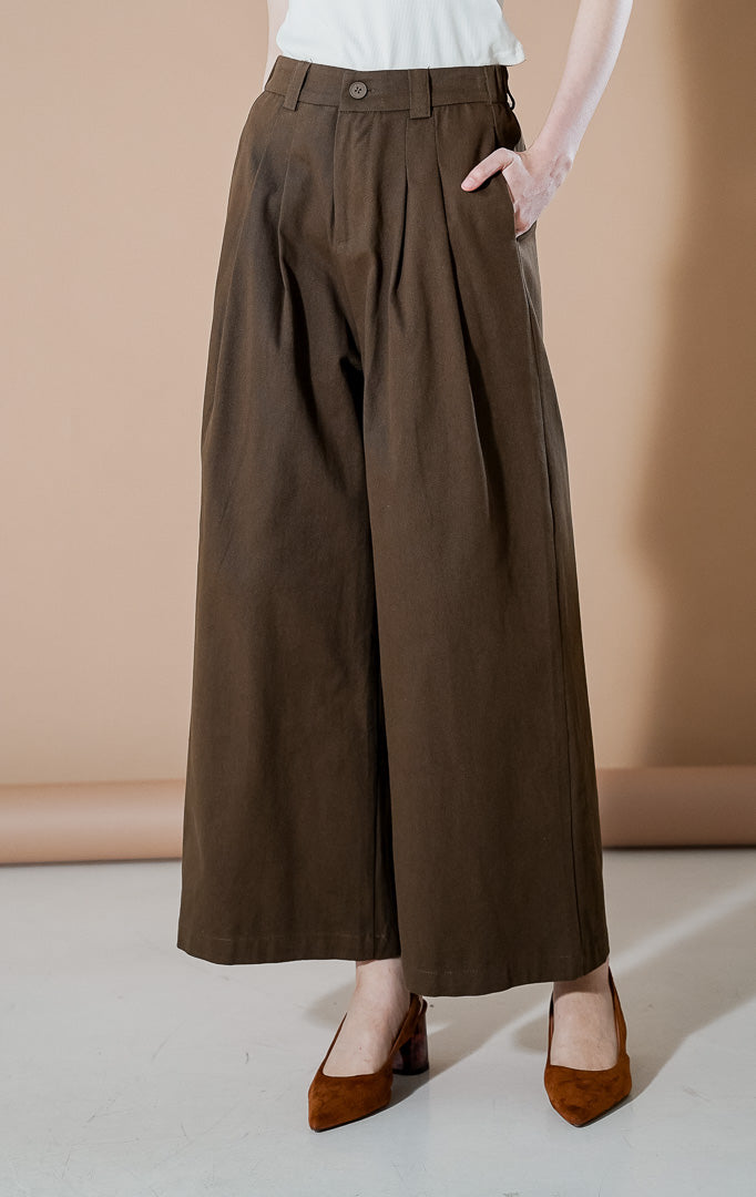 Yuriku Pants Dark Brown