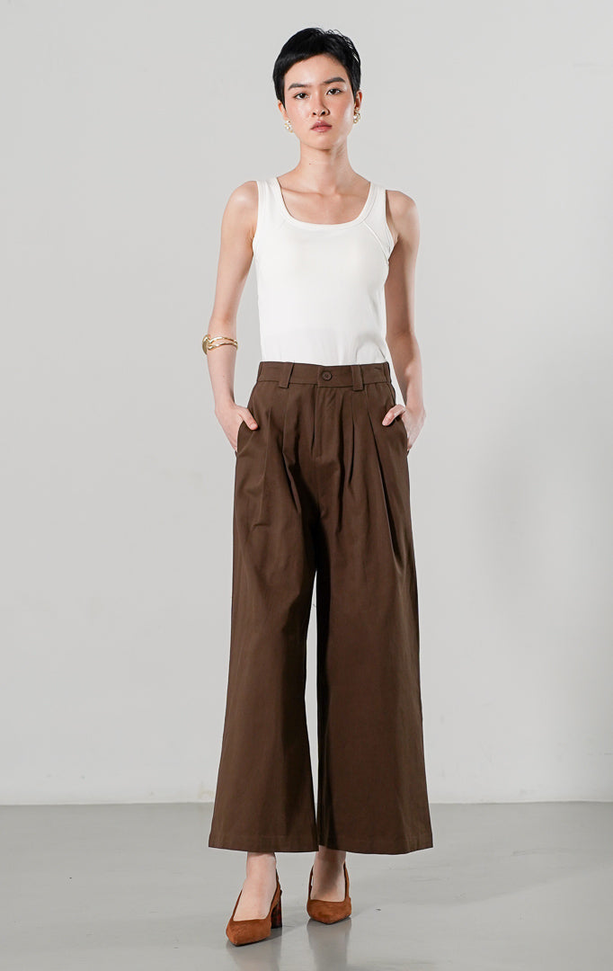 Yuriku Pants Dark Brown
