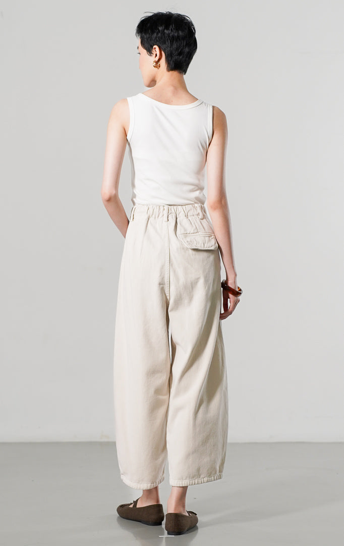 Lowyne Barrel Pants Ivory