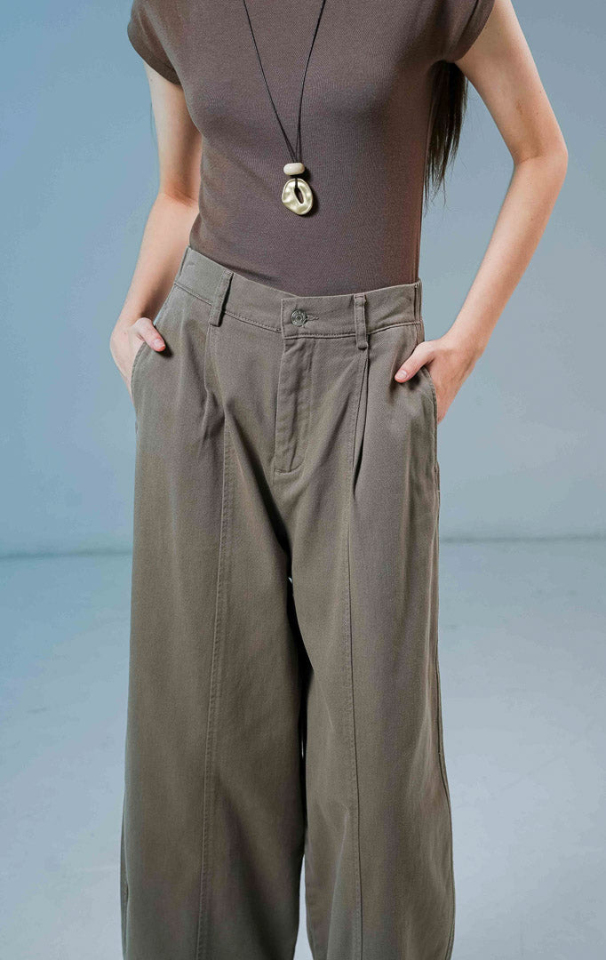 Lowyne Barrel Pants Brown