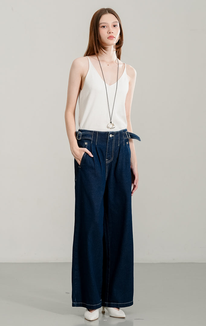 Luneth Pants Dark Denim
