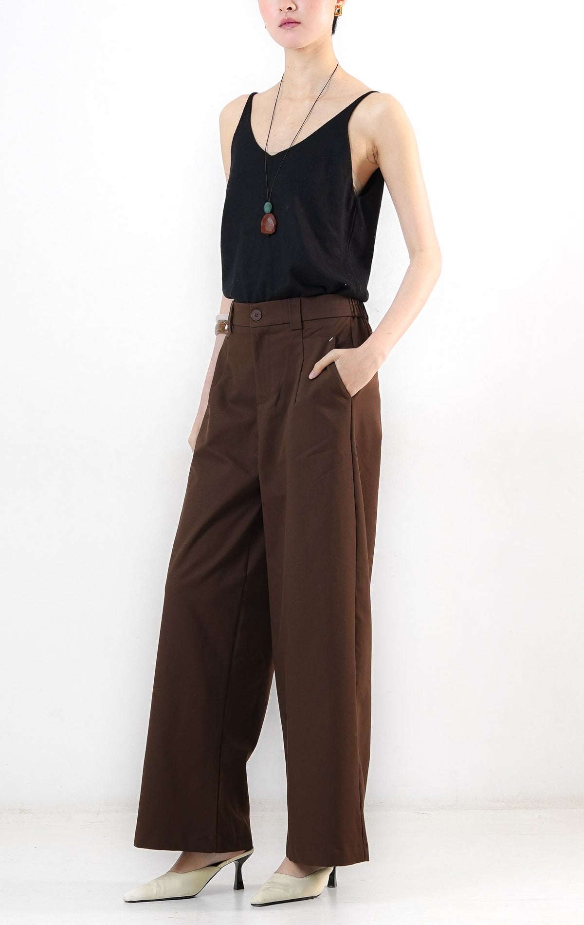 Sylvie Pants Dark Brown