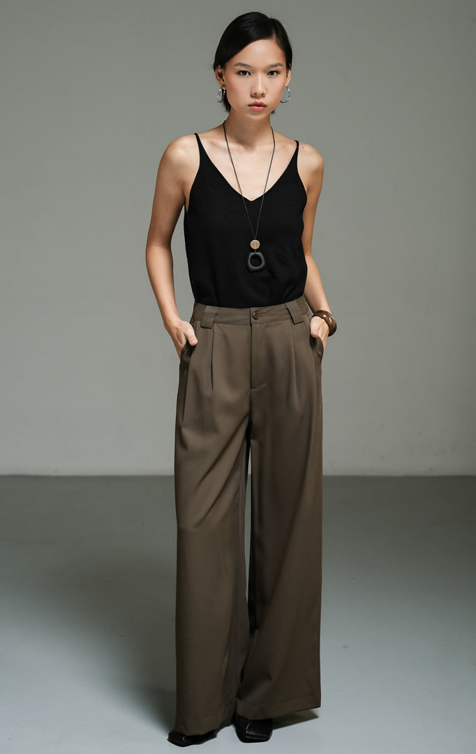 Veylia Pants Dark Brown