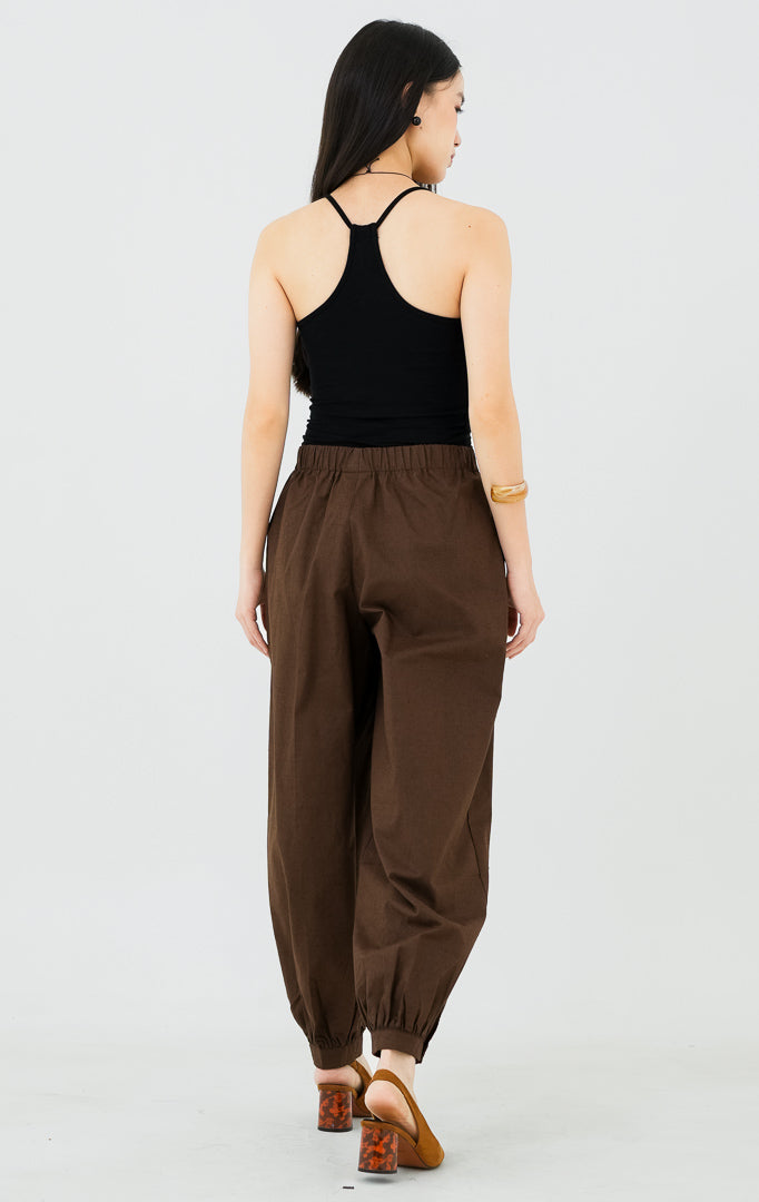 Veilon Pants Dark Brown