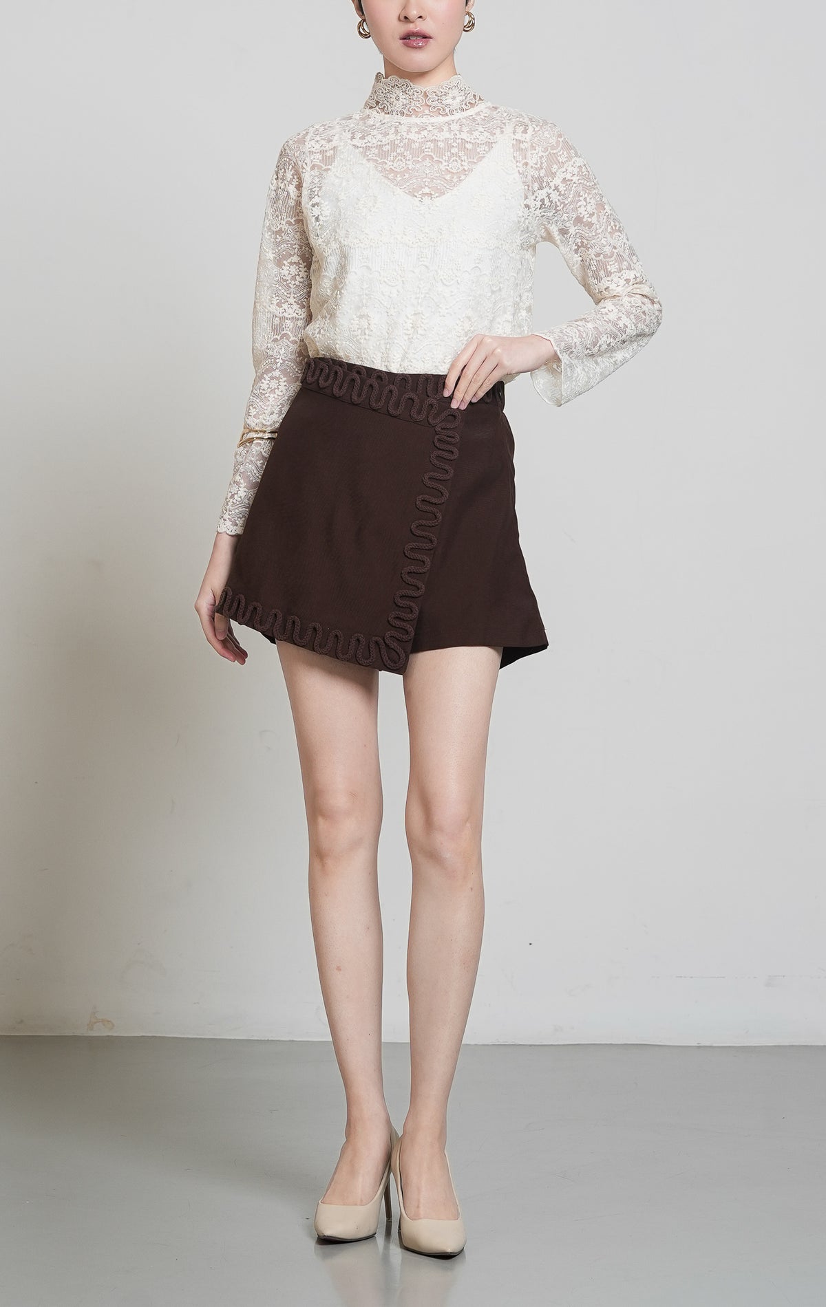 Elvio Skort Dark Brown