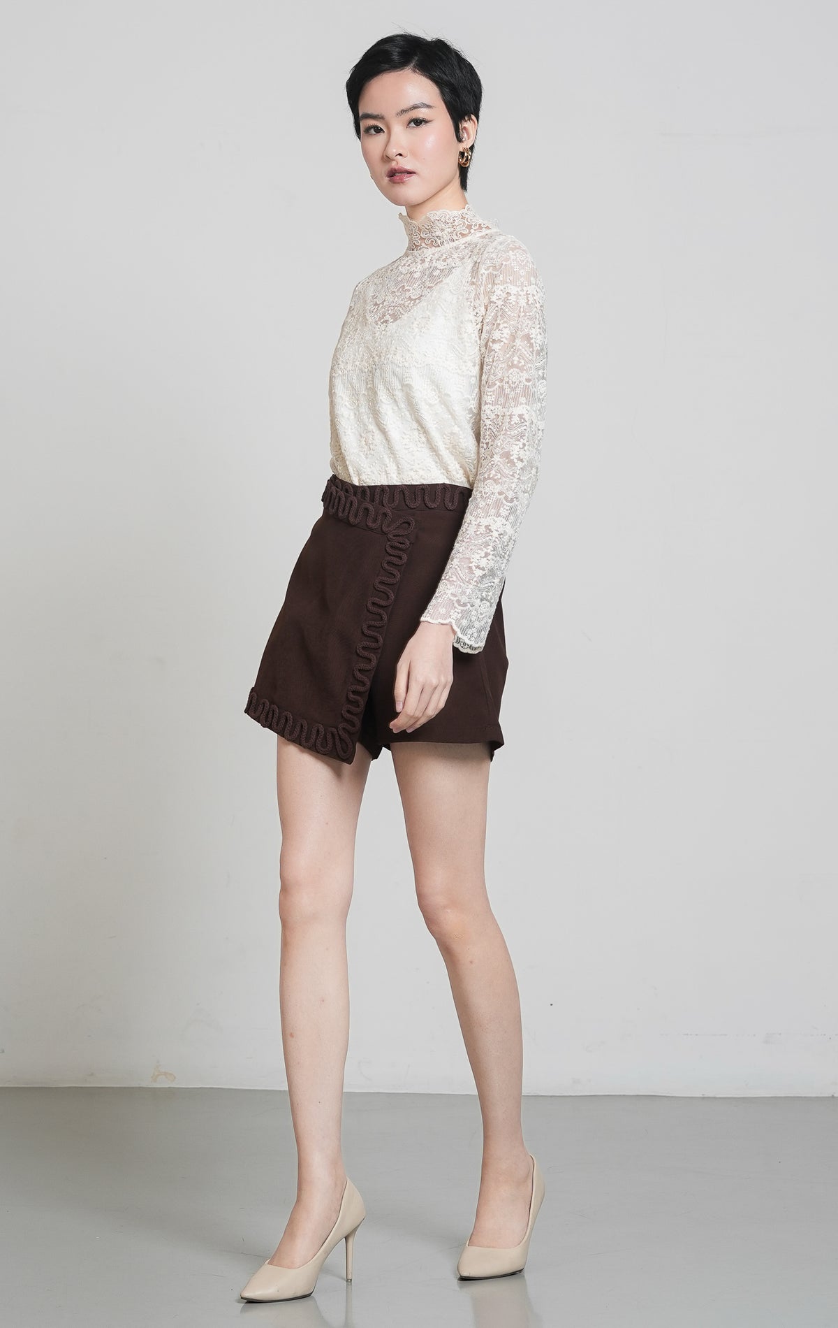 Elvio Skort Dark Brown