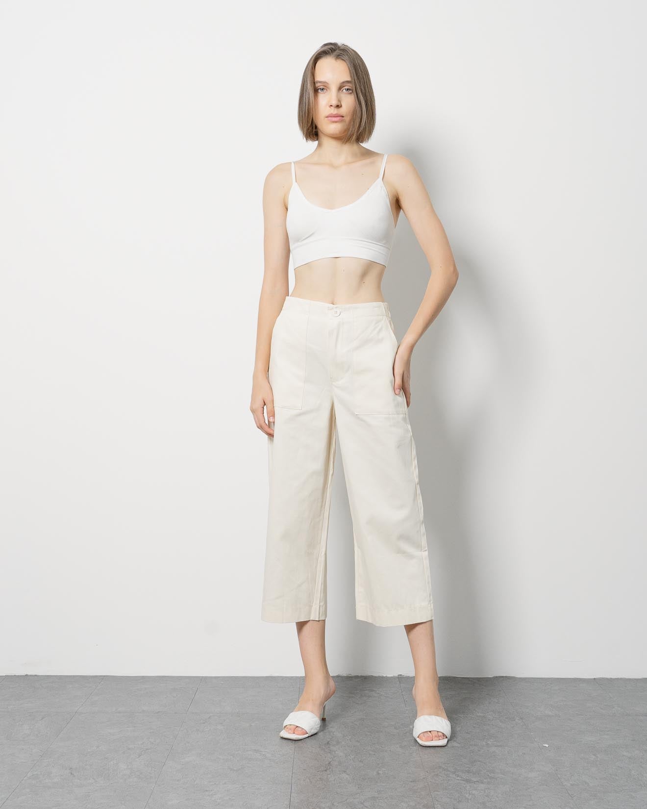 Hayden Ivory Straight Pants – 286205