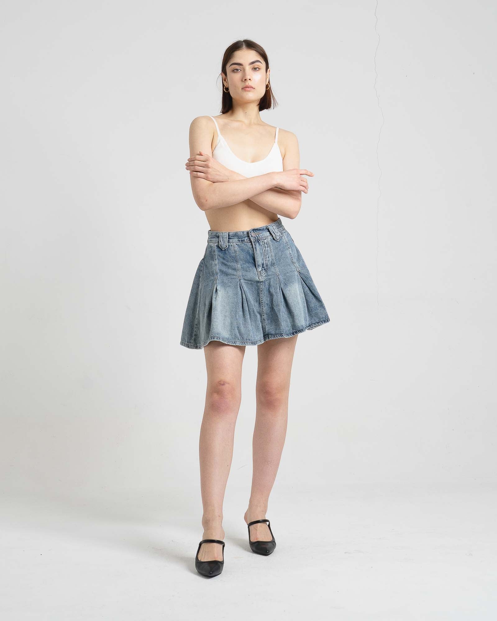 Yara Flare Denim Skort – 286500