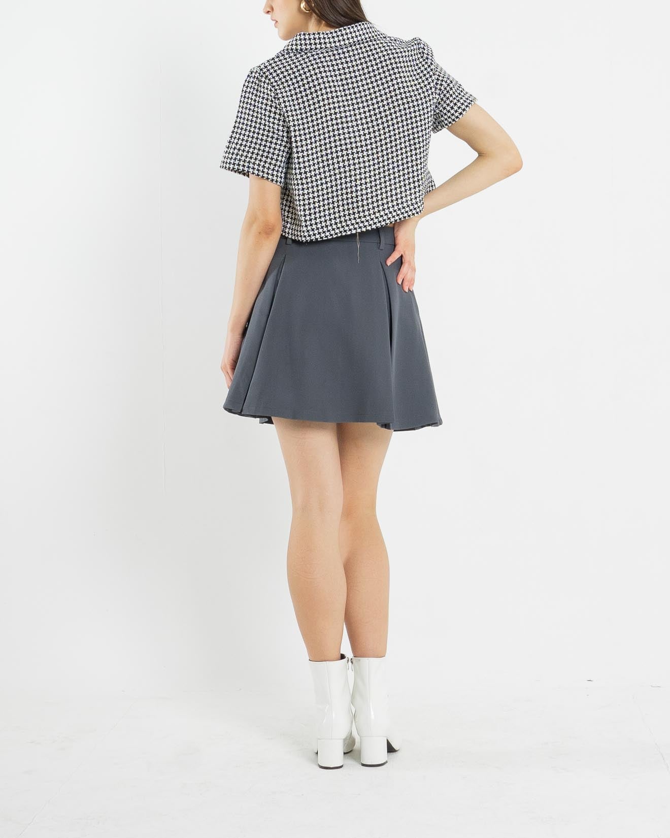 Sharon Mini Dark Grey Skort – 286906