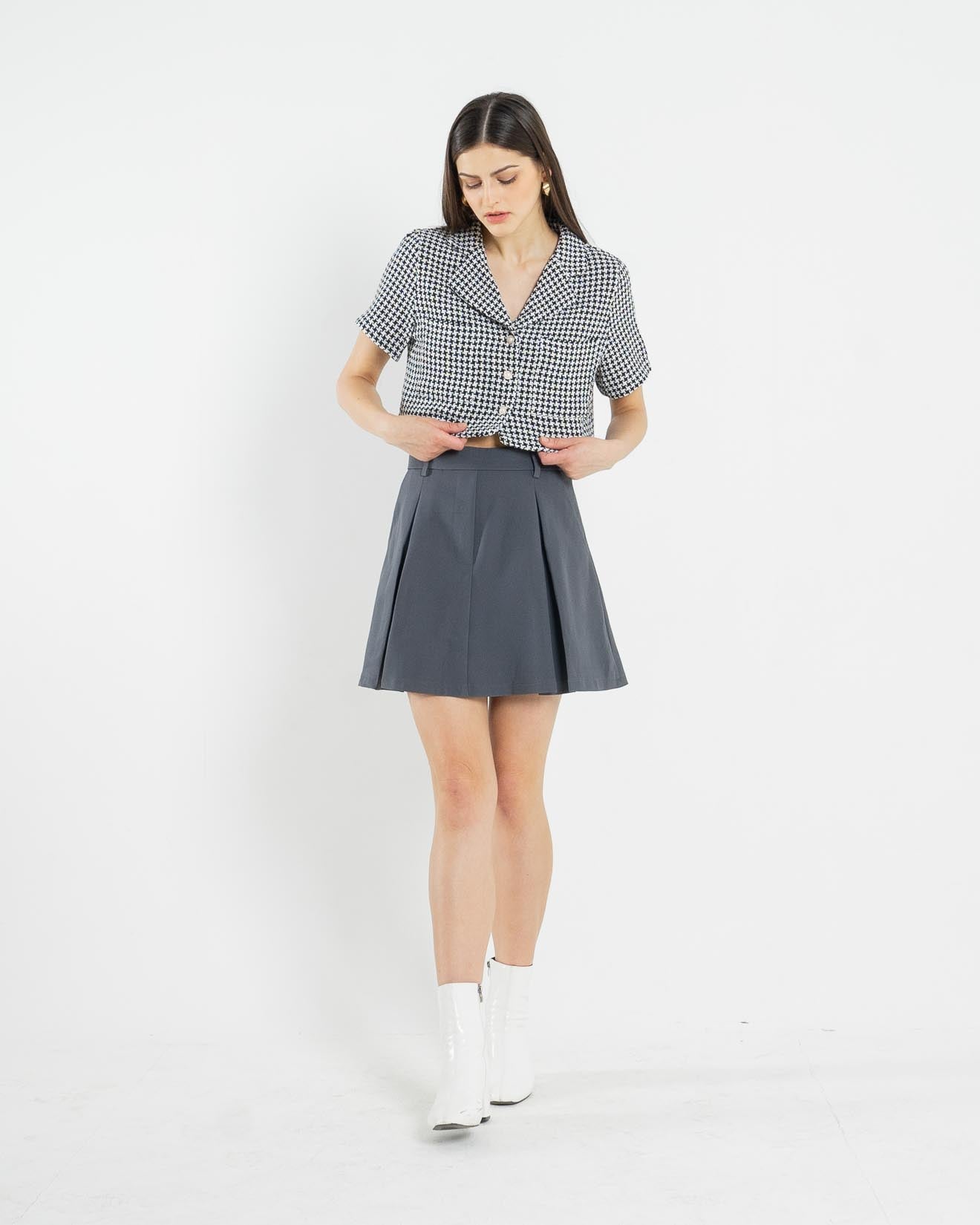 Sharon Mini Dark Grey Skort – 286906