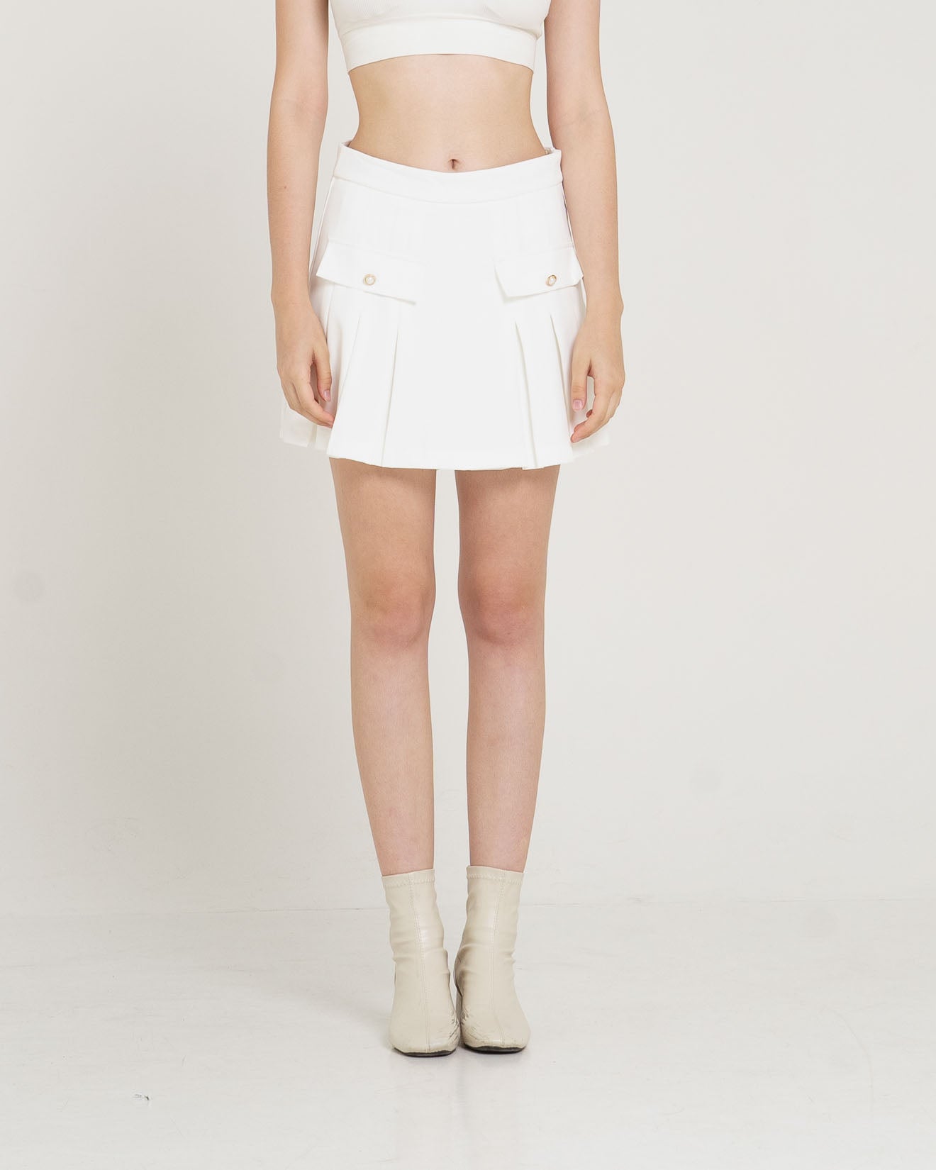 Kinan Mini Pleats White Skort – 286912