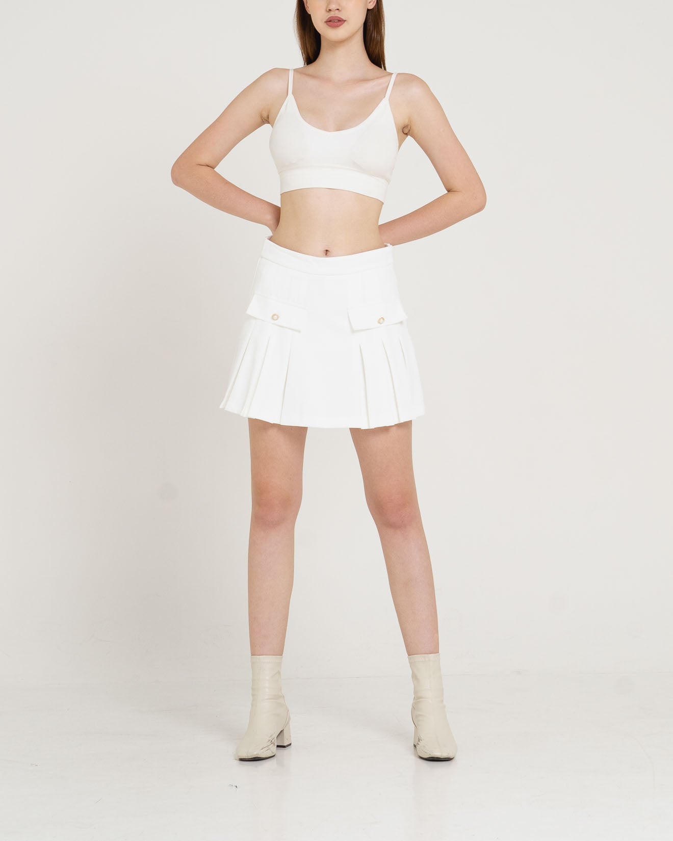 Kinan Mini Pleats White Skort – 286912