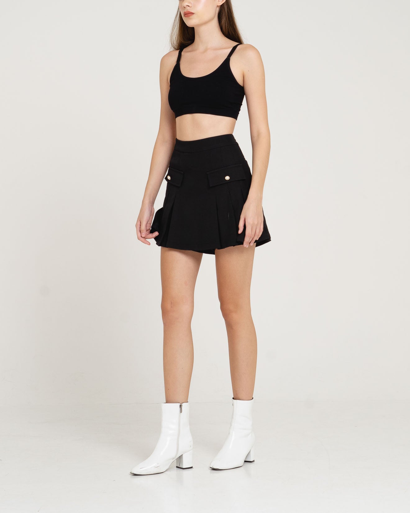 Kinan Mini Pleats Black Skort – 286913