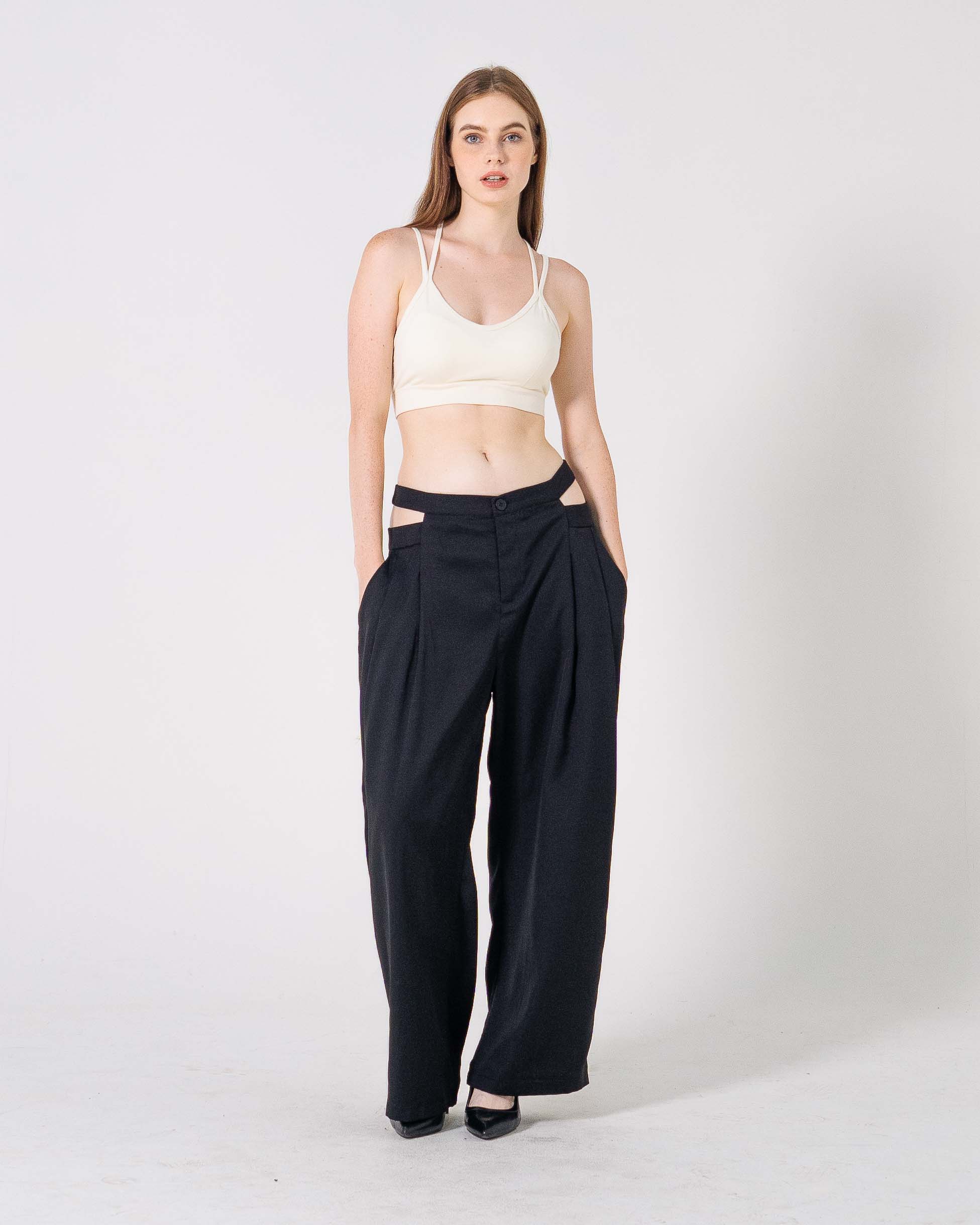 MT Octave Cut Out Black Pants - 286945