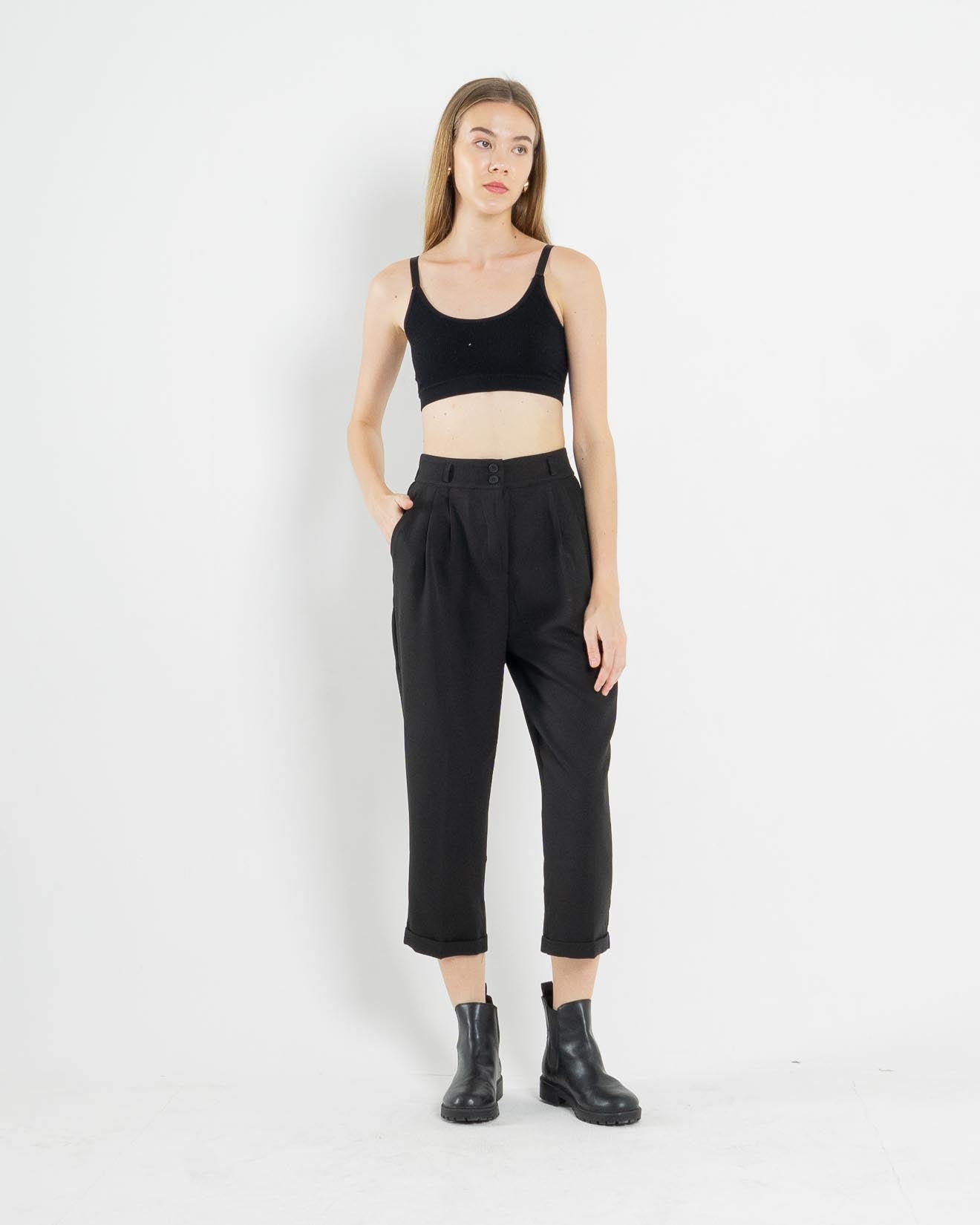 Julia Peg Leg Black Pants – 286969