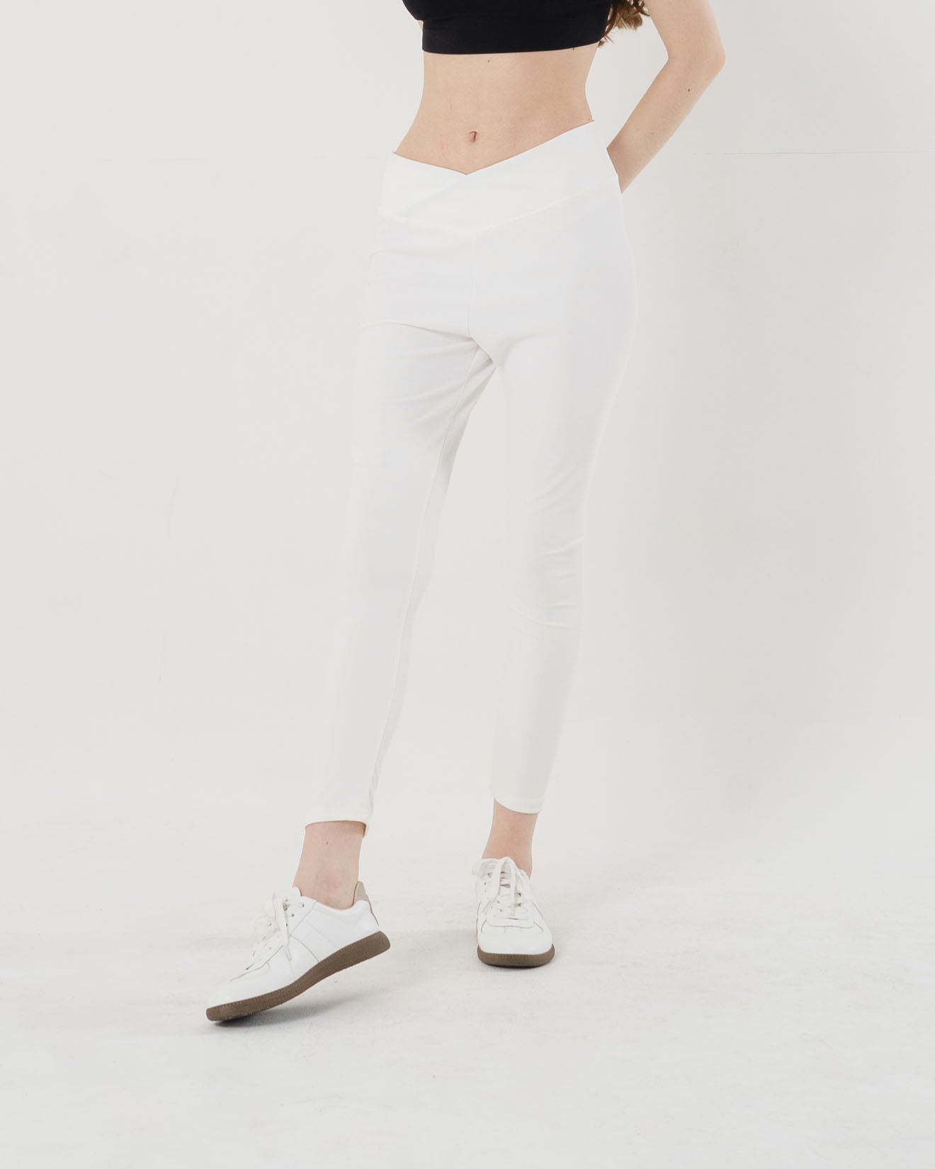 Elaine Stretch White Legging - 287202