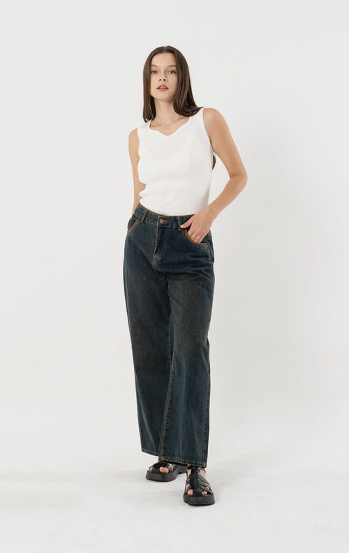 Bruno Straight Leg Denim Pants - 287801