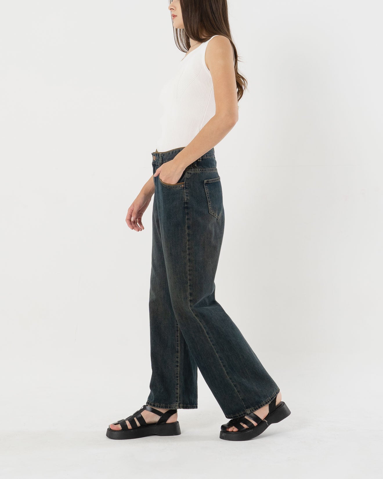 Bruno Straight Leg Denim Pants - 287801