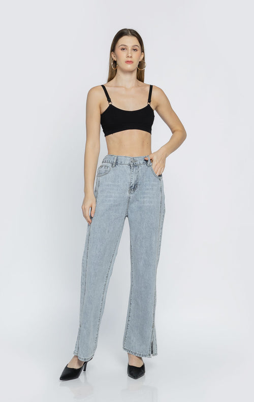 Calvin High Waist Denim Pants - 287802