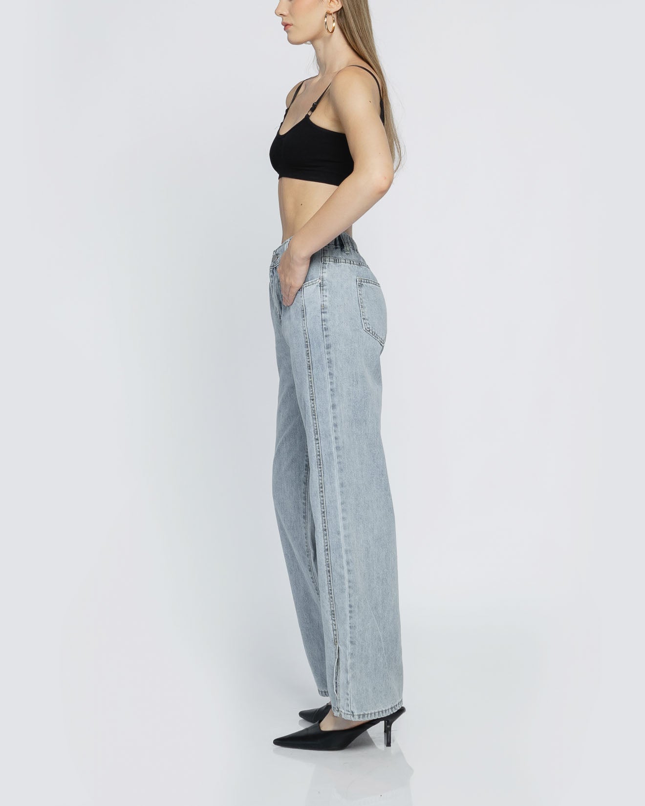 Calvin High Waist Denim Pants - 287802