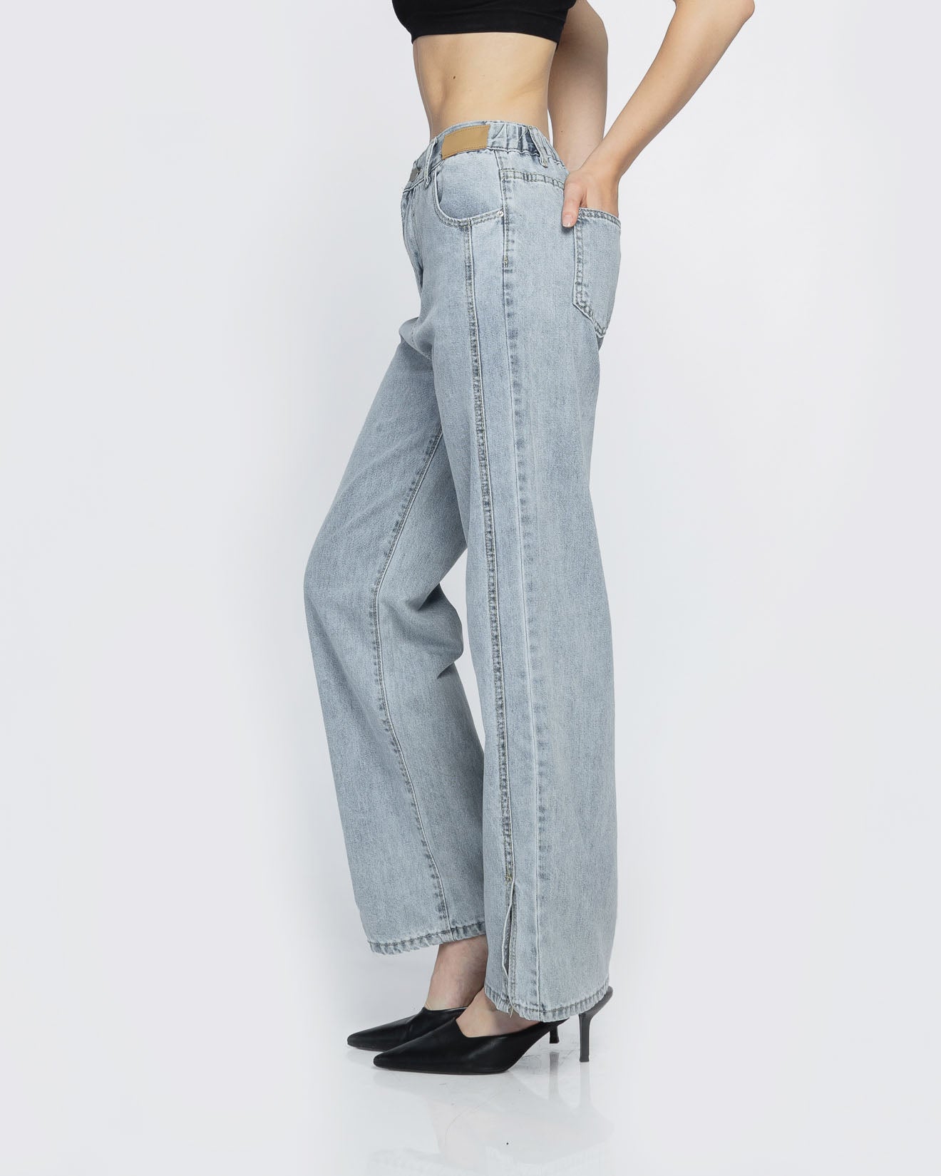 Calvin High Waist Denim Pants - 287802