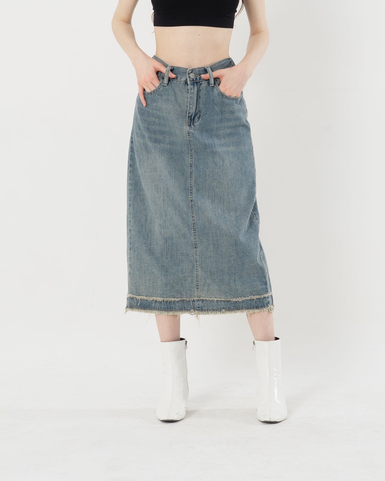 Taylor Midi Denim Skirt - 287803