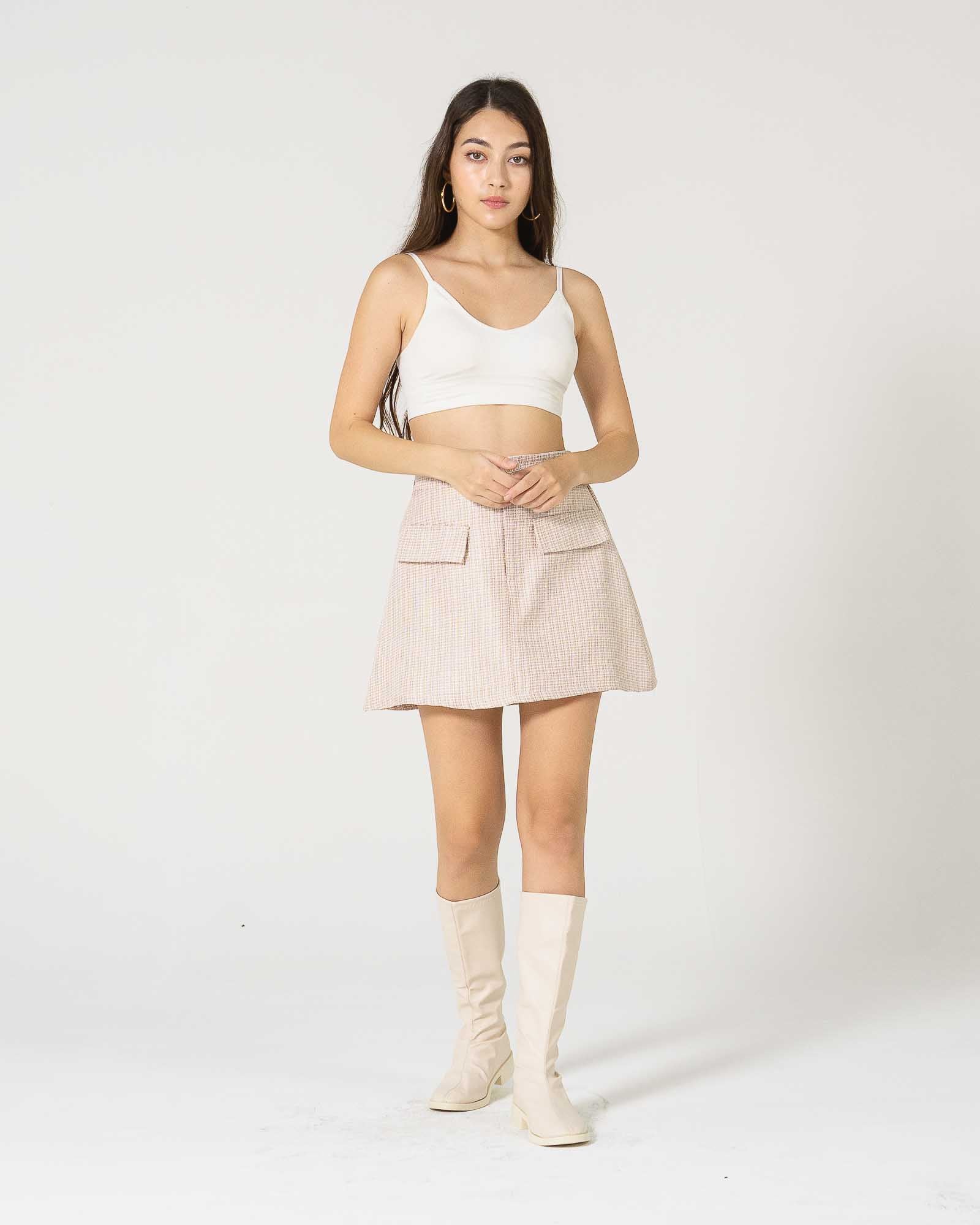 SH Soo Hee Ivory Tweed Skirt – 287900