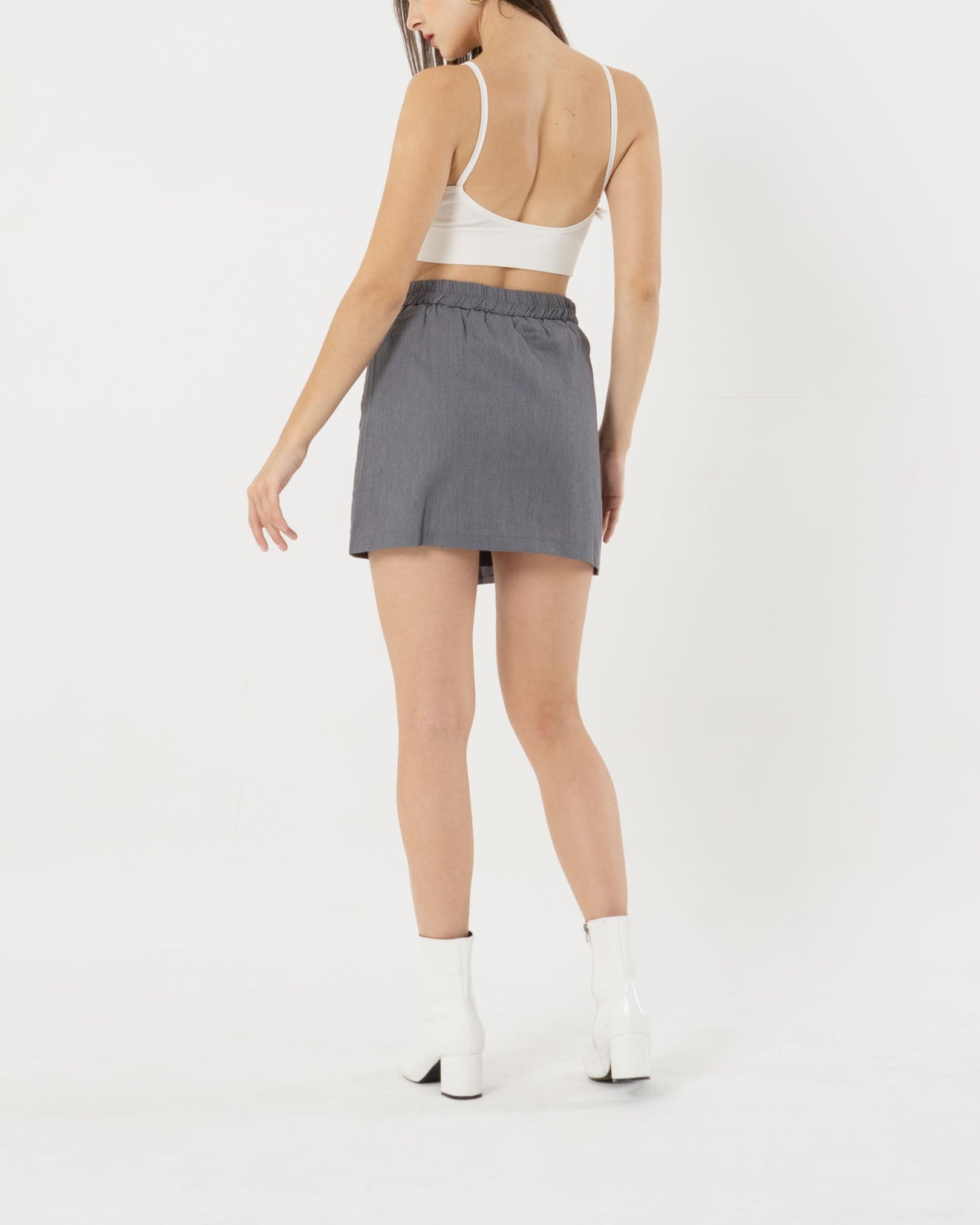 Charlie Foldover Grey Skort - 287905