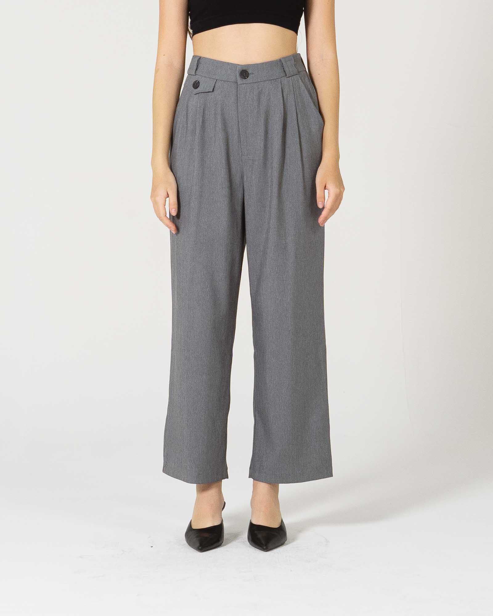 SH Yoori Grey Relaxed Pants - 287906