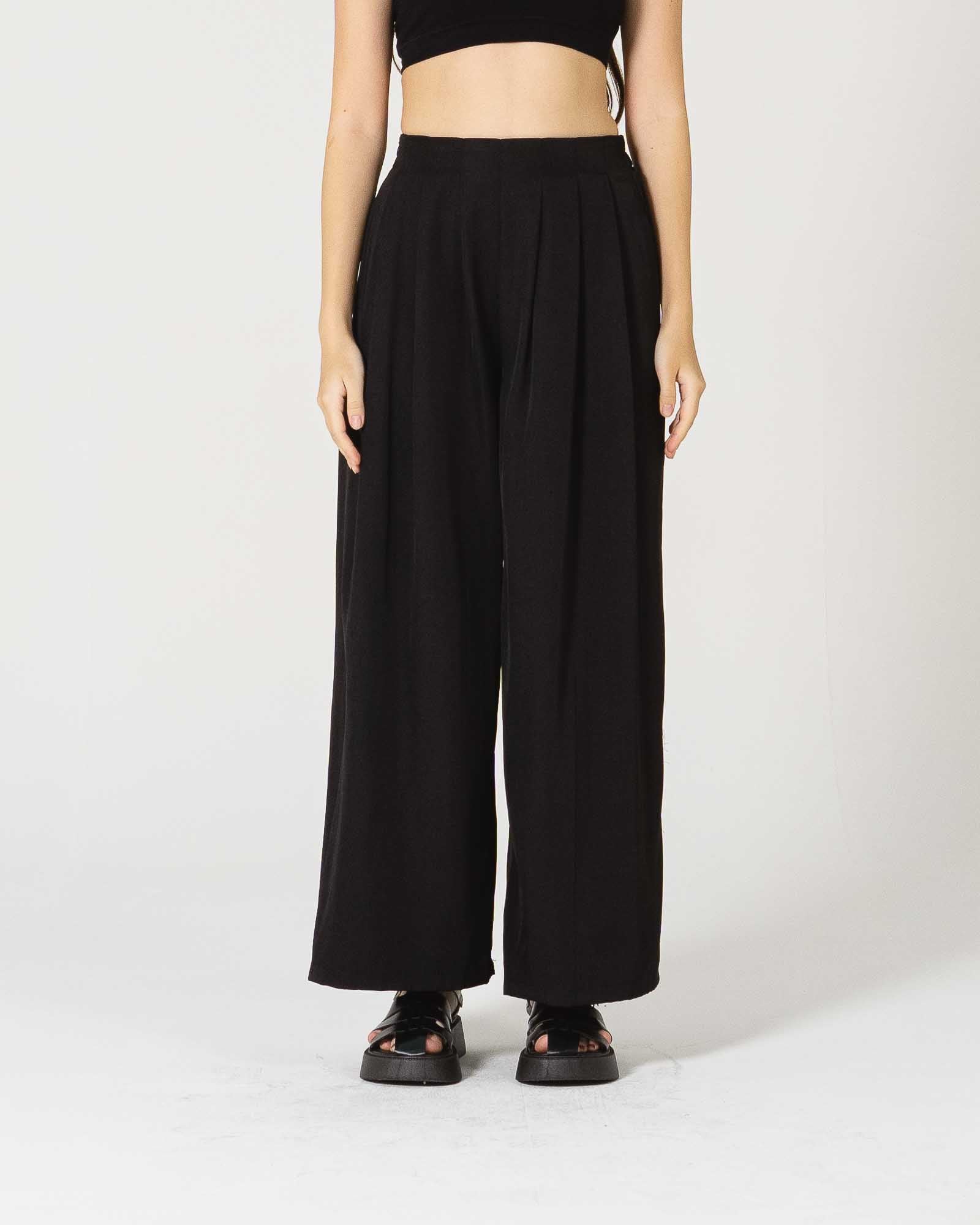 SH Hyo Rin Black Pleats Pants - 287908