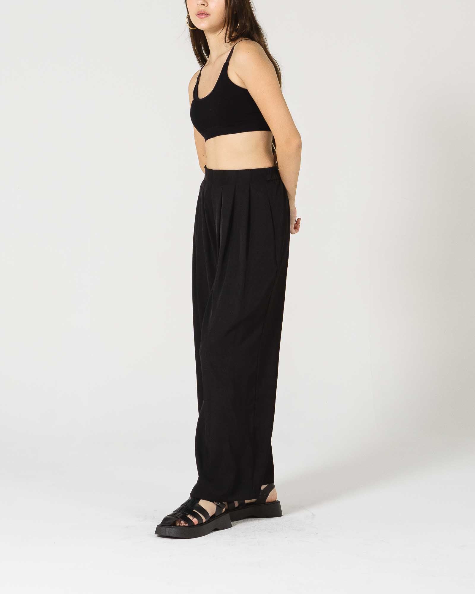 SH Hyo Rin Black Pleats Pants - 287908