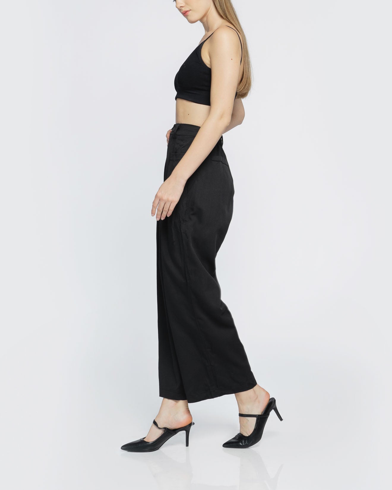 Keenan Wide Leg Black Pants - 287916