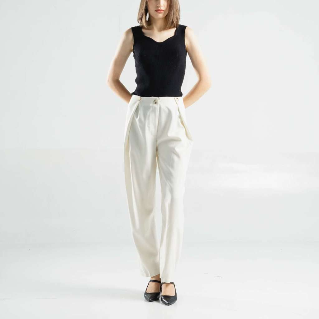 Gerald Pants Ivory - Celana Panjang Wanita - 287924