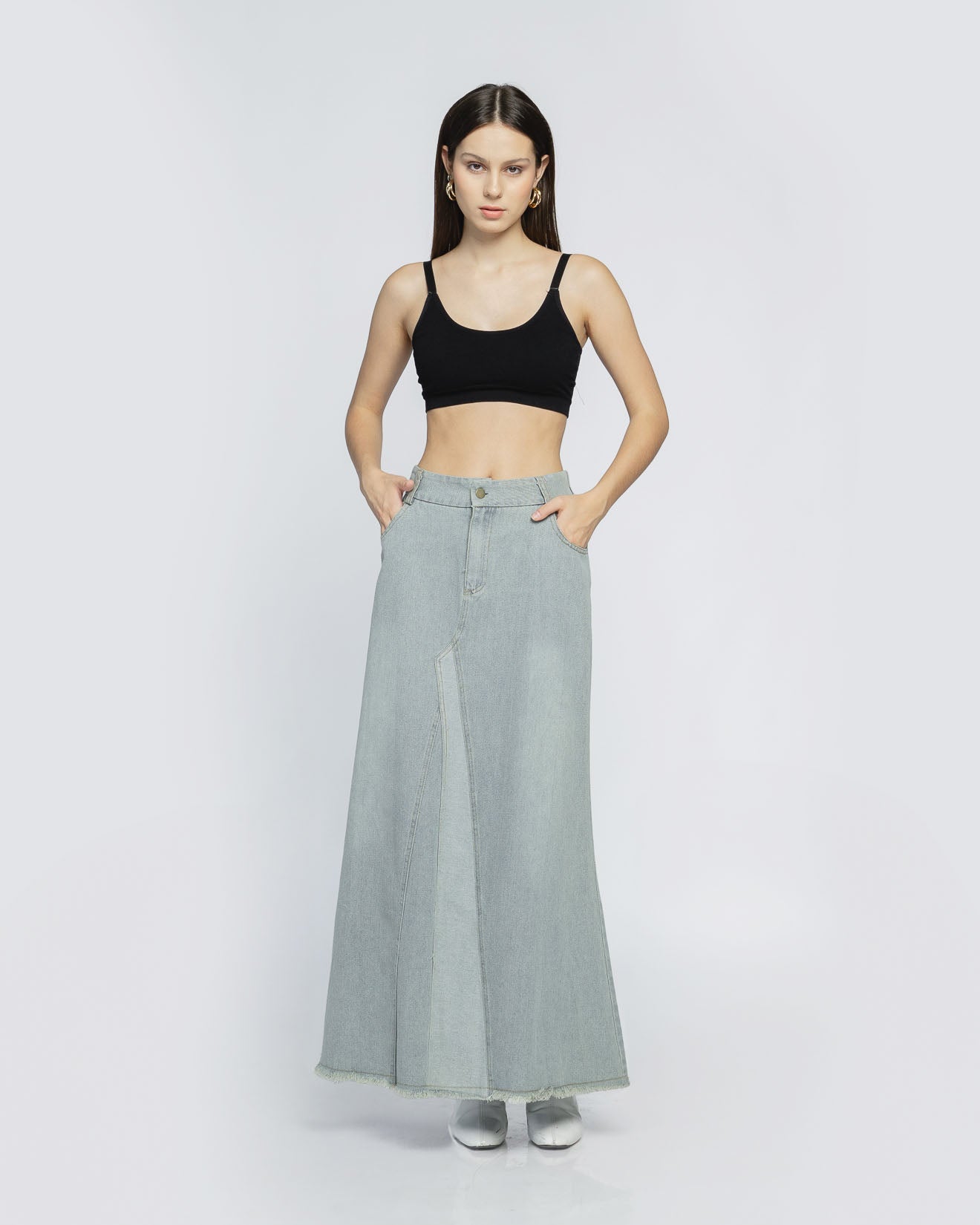 Xyra Maxi Denim Skirt - 287925