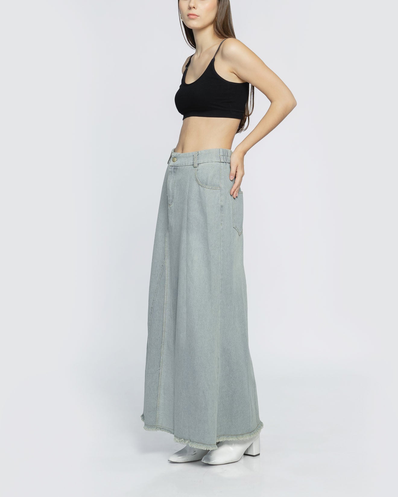 Xyra Maxi Denim Skirt - 287925