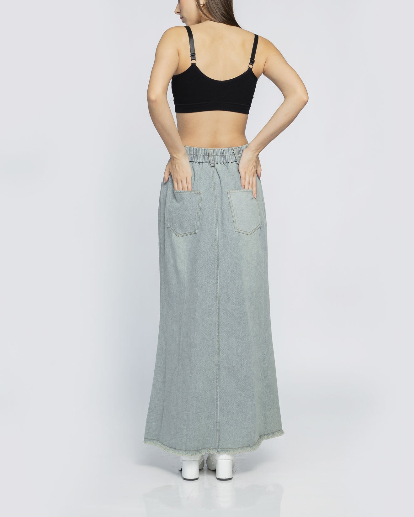 Xyra Maxi Denim Skirt - 287925