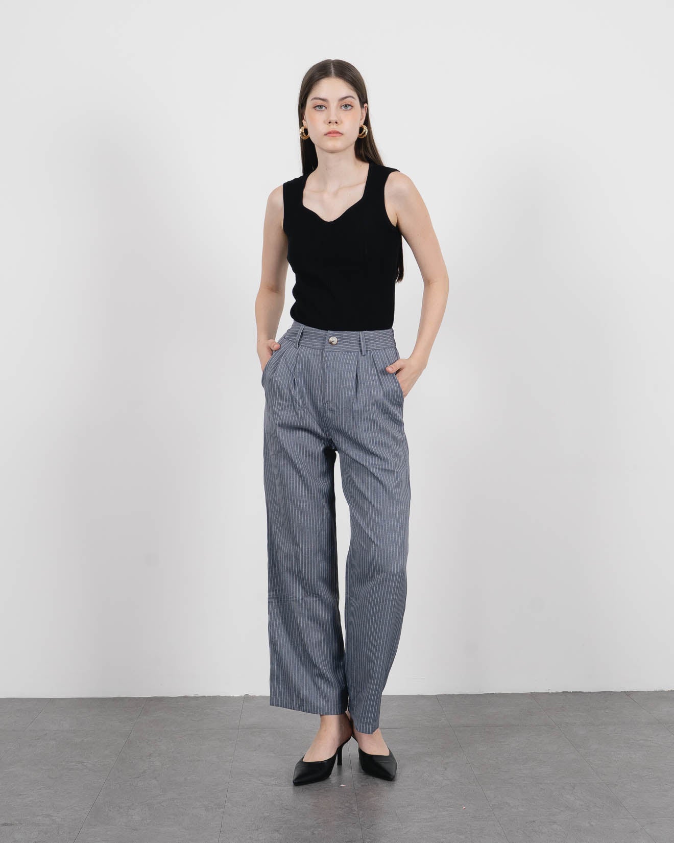 Carra Pants Grey - Celana Panjang Wanita - 287930