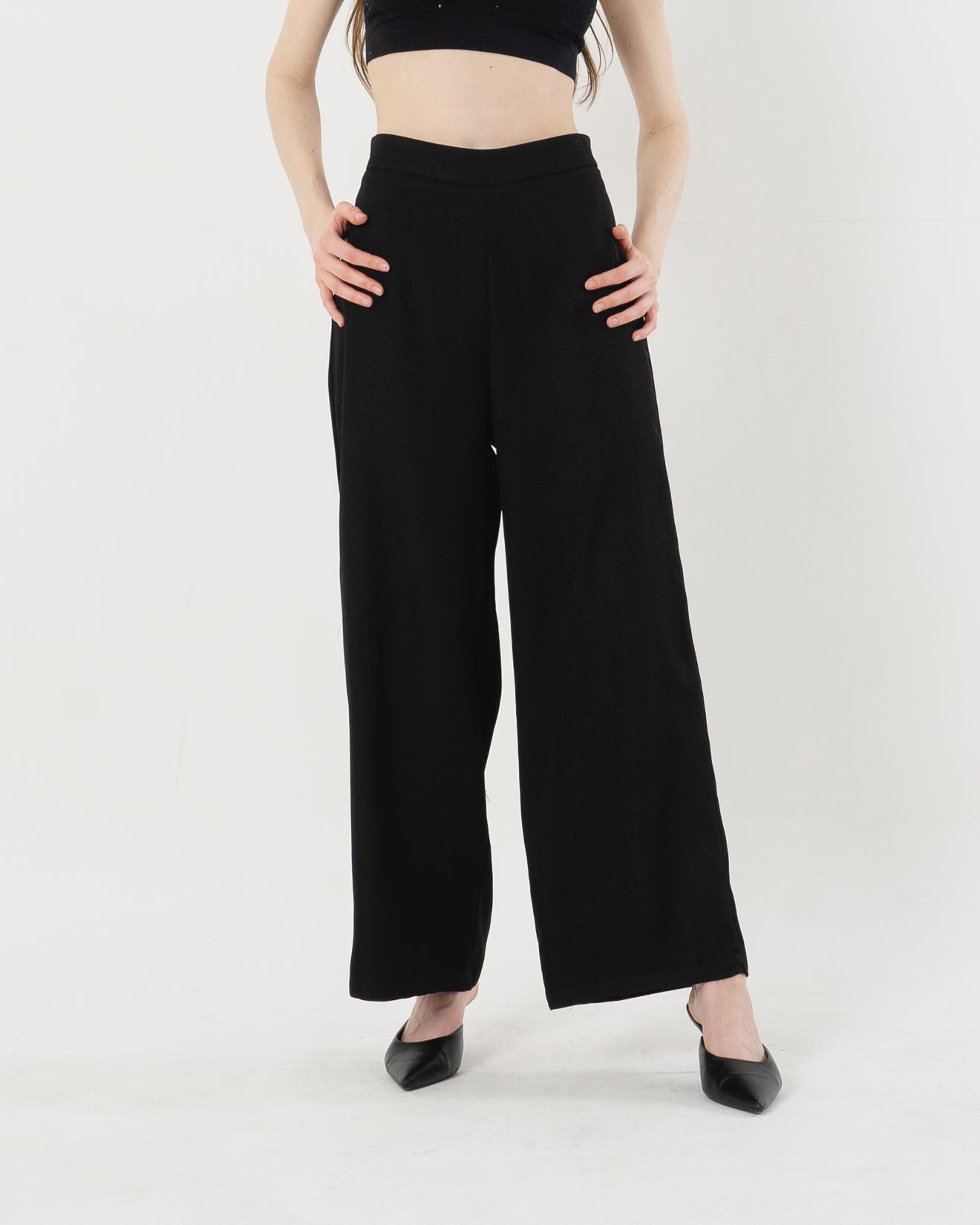 Anderson Wide Leg Black Pants - 287932