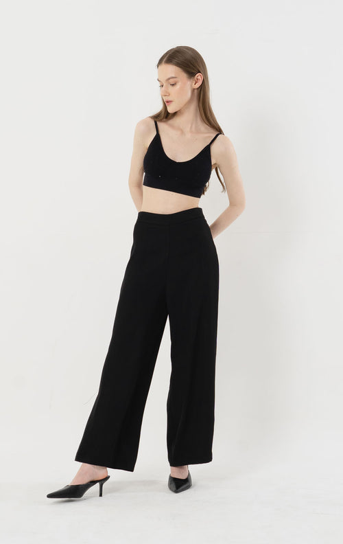 Anderson Wide Leg Black Pants - 287932
