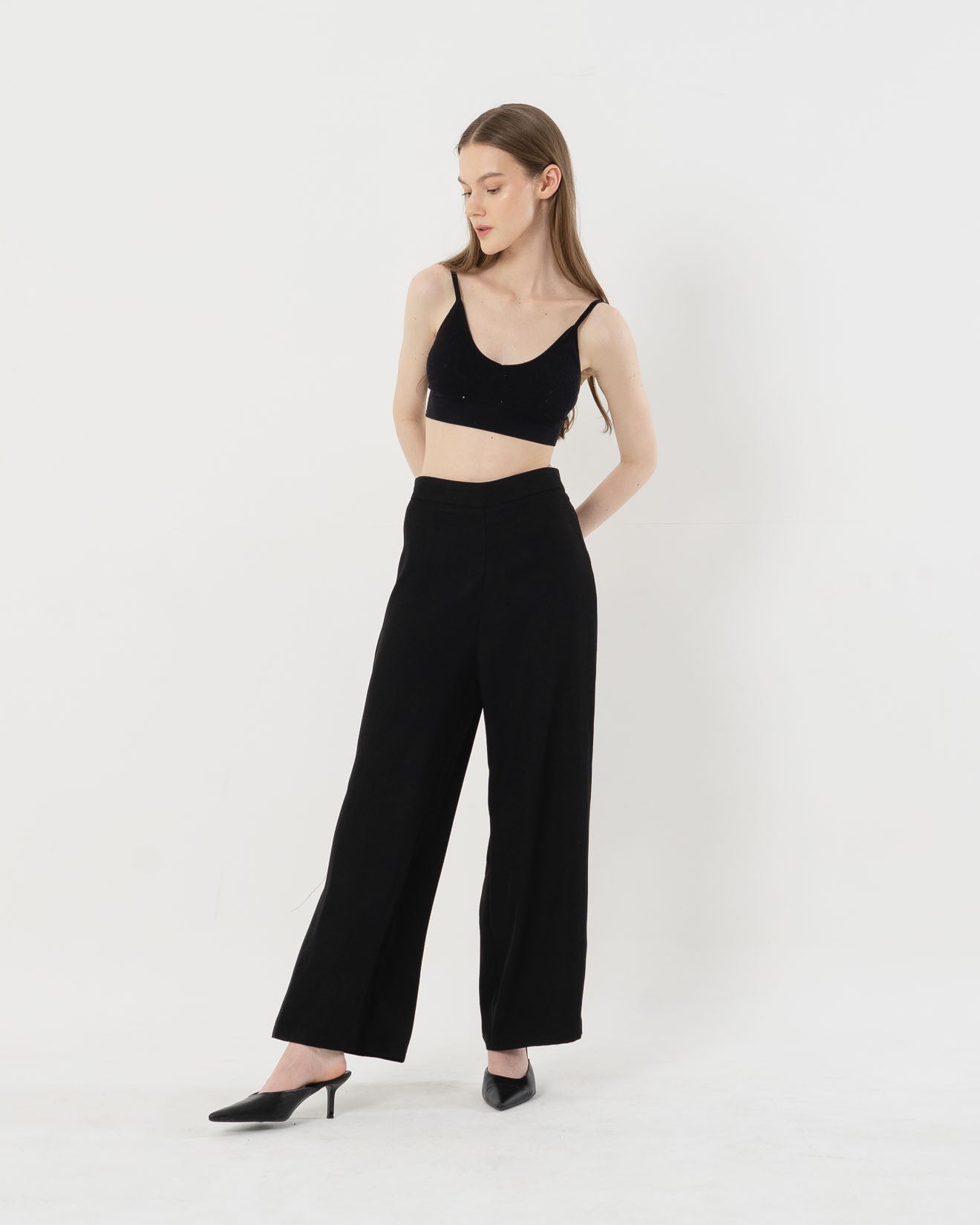 Anderson Wide Leg Black Pants - 287932