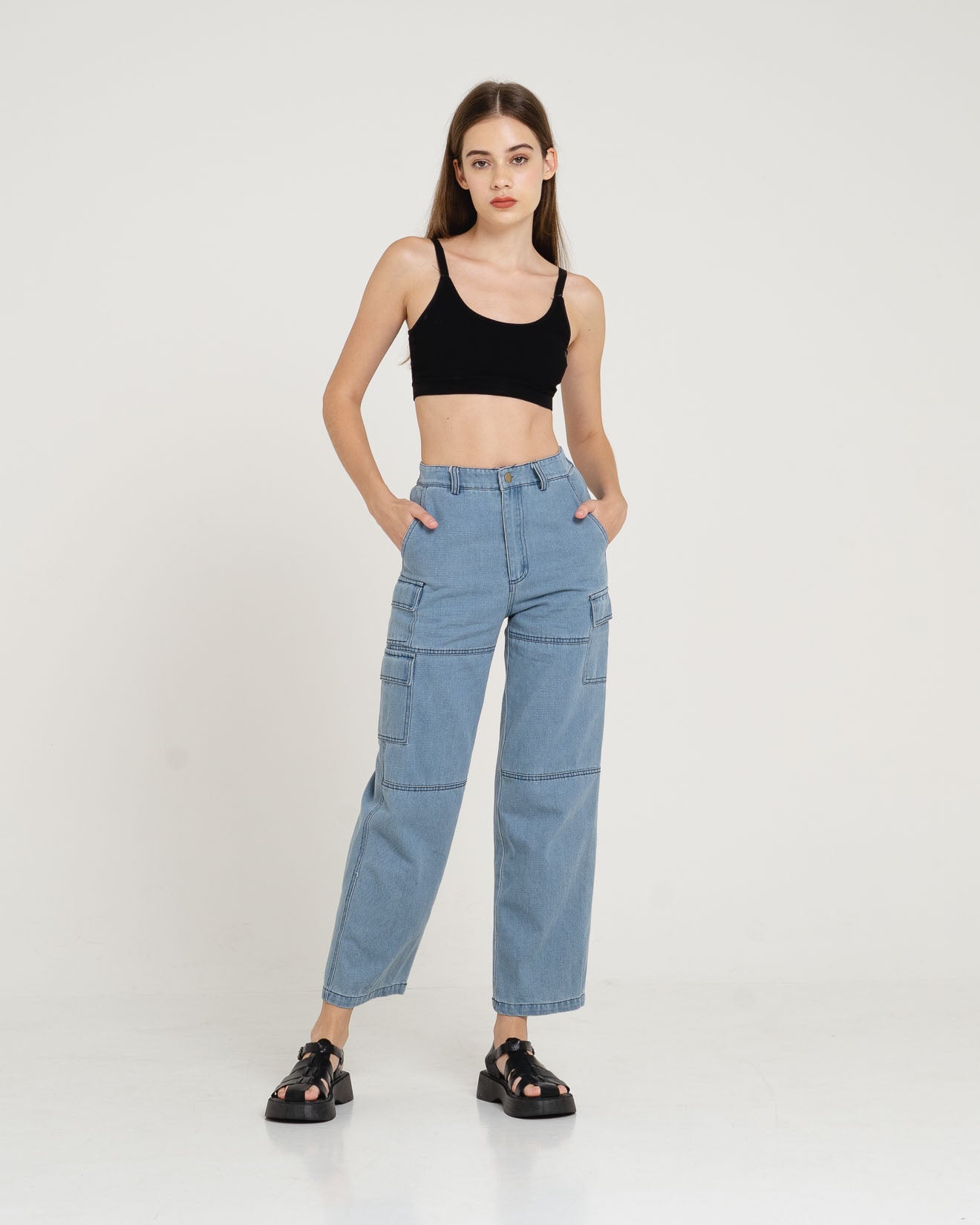 Resse Cargo Denim Pants – 287953