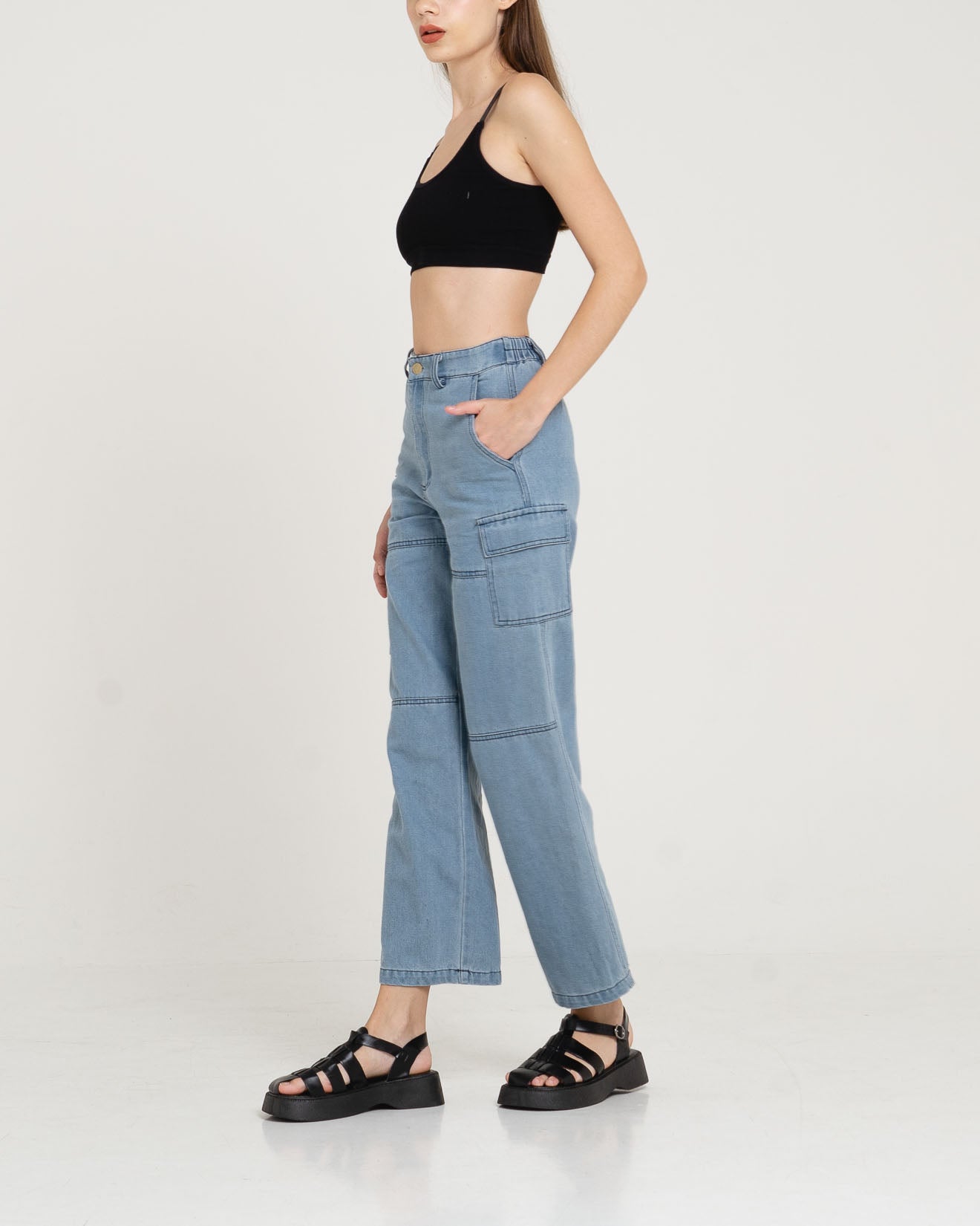 Resse Cargo Denim Pants – 287953