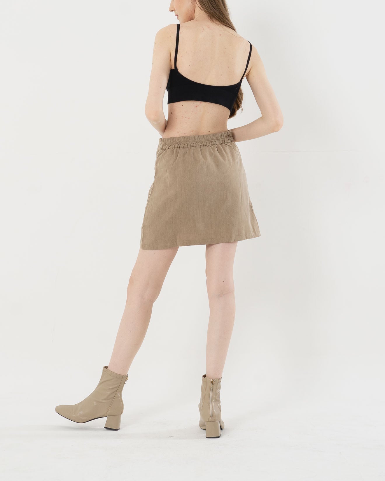 Charlie Foldover Brown Skort - 287958