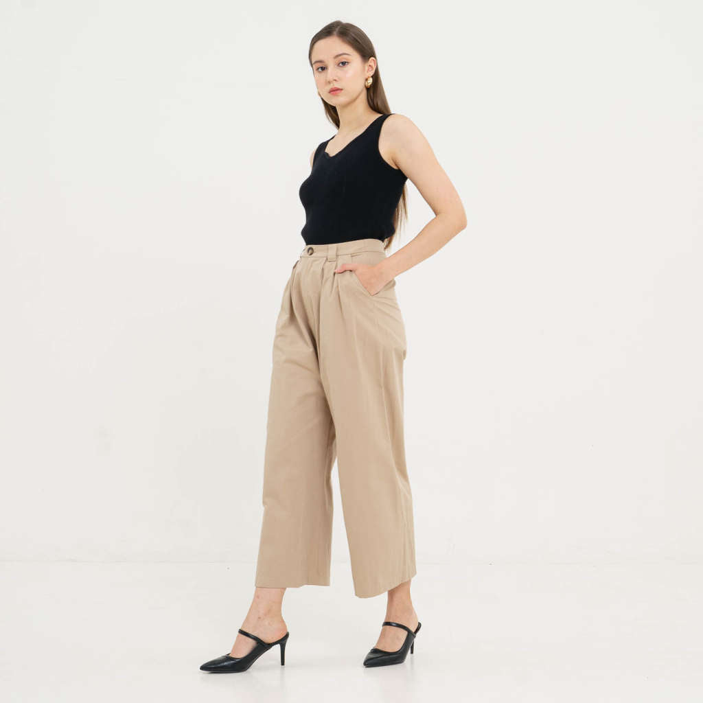 Kylo Wide Brown Pants – Celana - Panjang Wanita - 288209